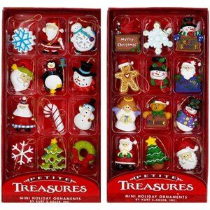 Petite Treasures 12-Piece Miniature Ornaments Set, 2 Pack